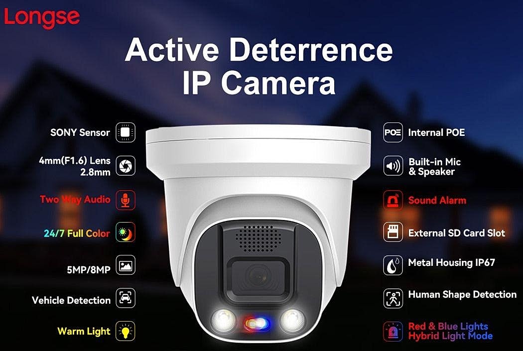 Active deterrence camera showcasing advanced security solutions